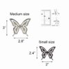 Metal Butterfly With Magnet Luzia 3 pieces