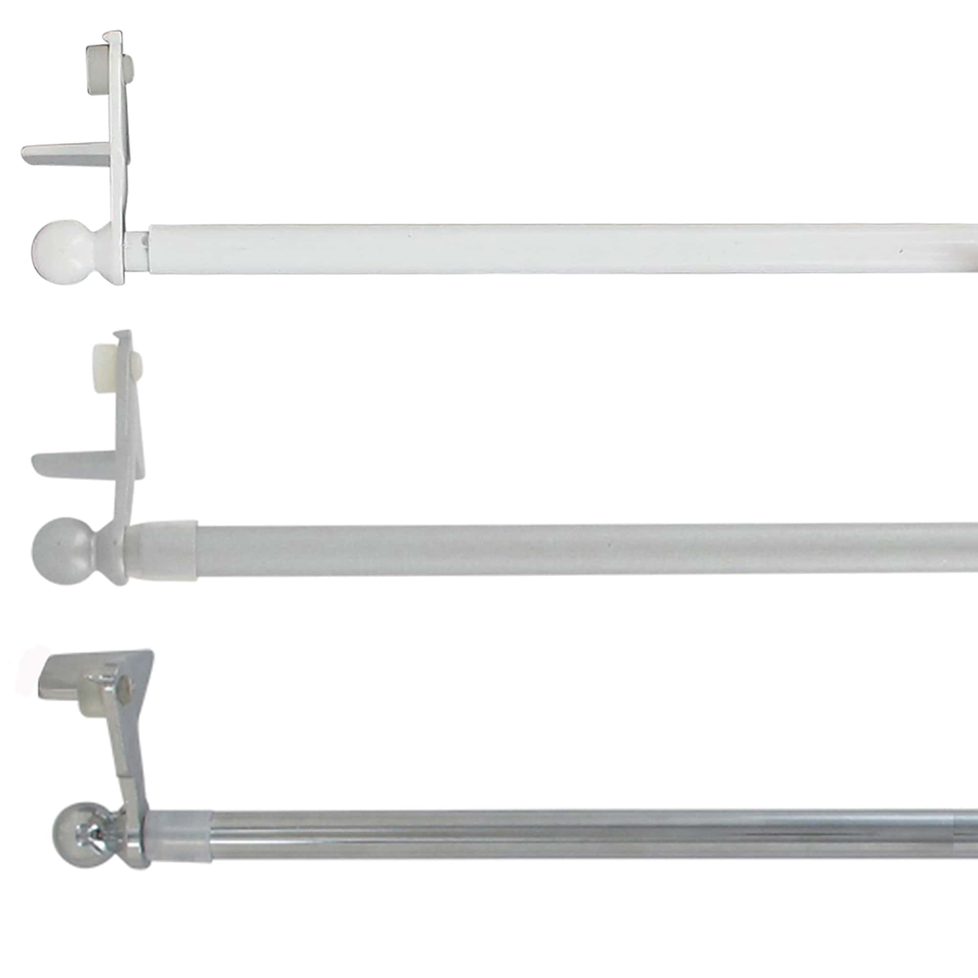 Silver adjustable tension rod FixVit 31"