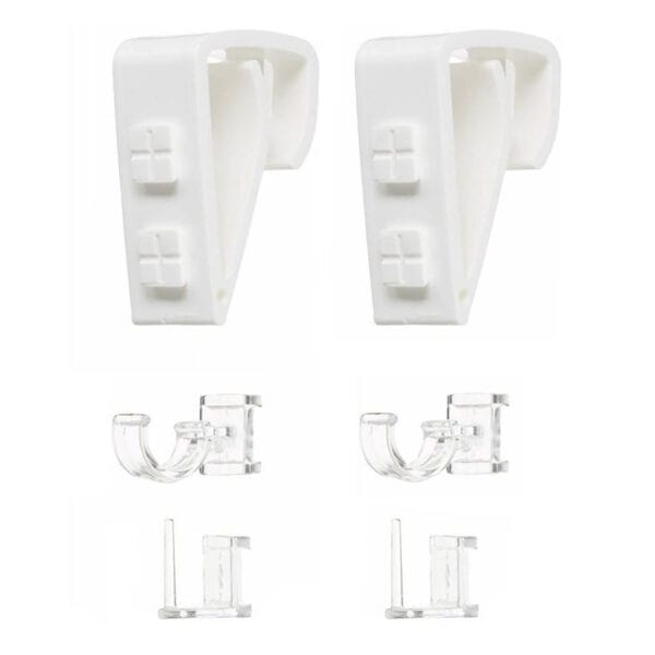 OverTheWindow Cafe Rod Brackets Set of 2 White