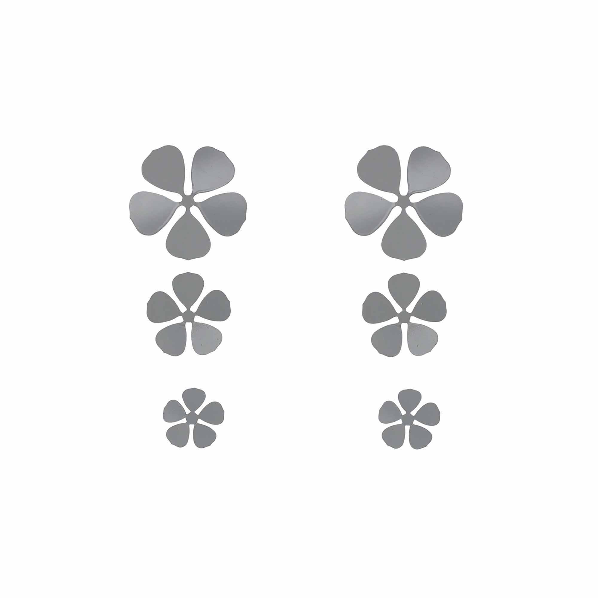 Metal Flower With Magnet Floral 6 pieces