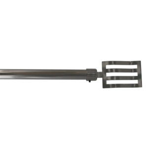 Adjustable 3/4" Single Window Curtain Rod 50" to 82" Graphite