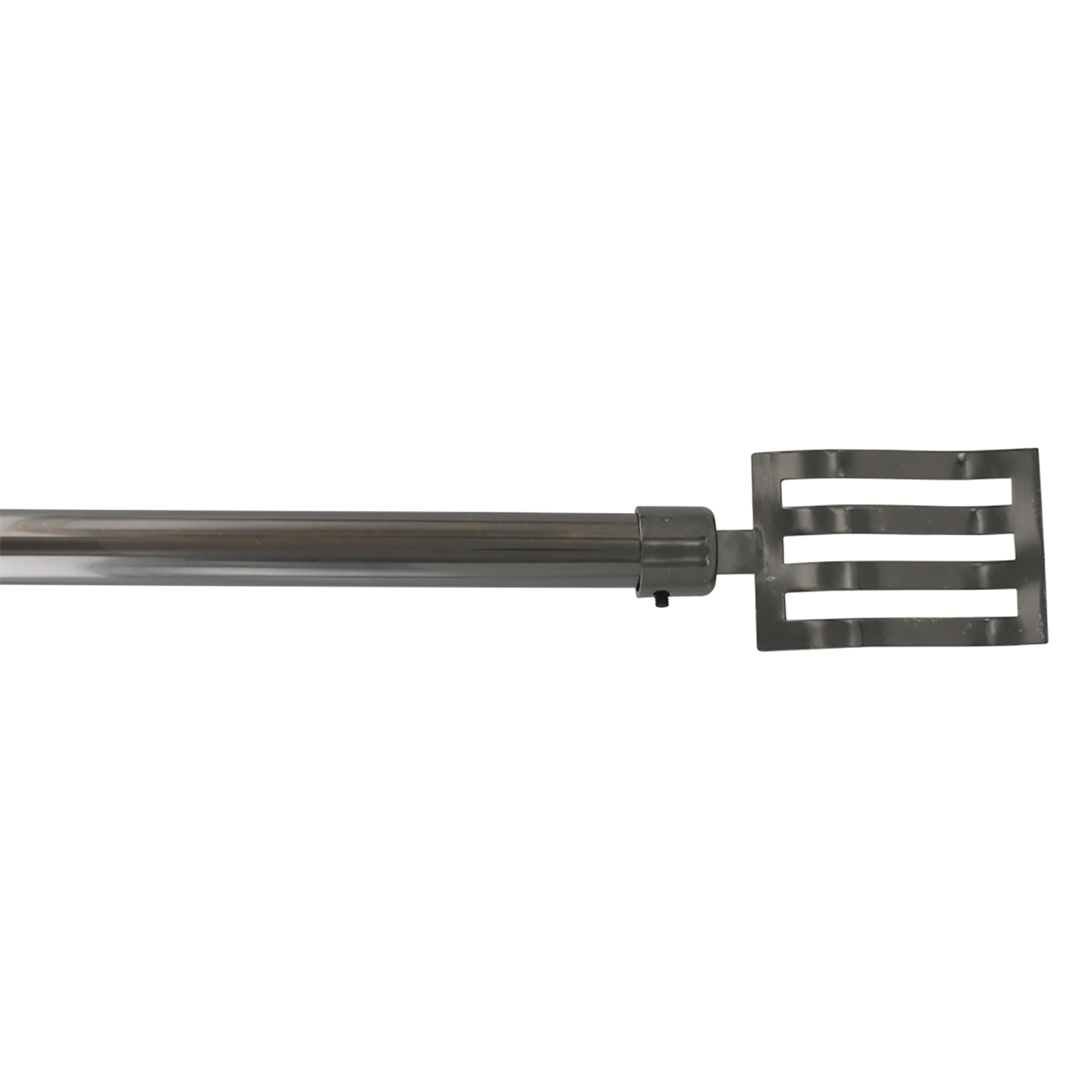 Adjustable 3/4" Single Window Curtain Rod 50" to 82" Graphite