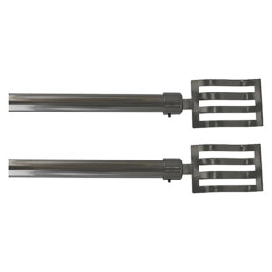 2 Pack Adjustable 3/4" Single Window Curtain Rod 50" to 82" Graphite