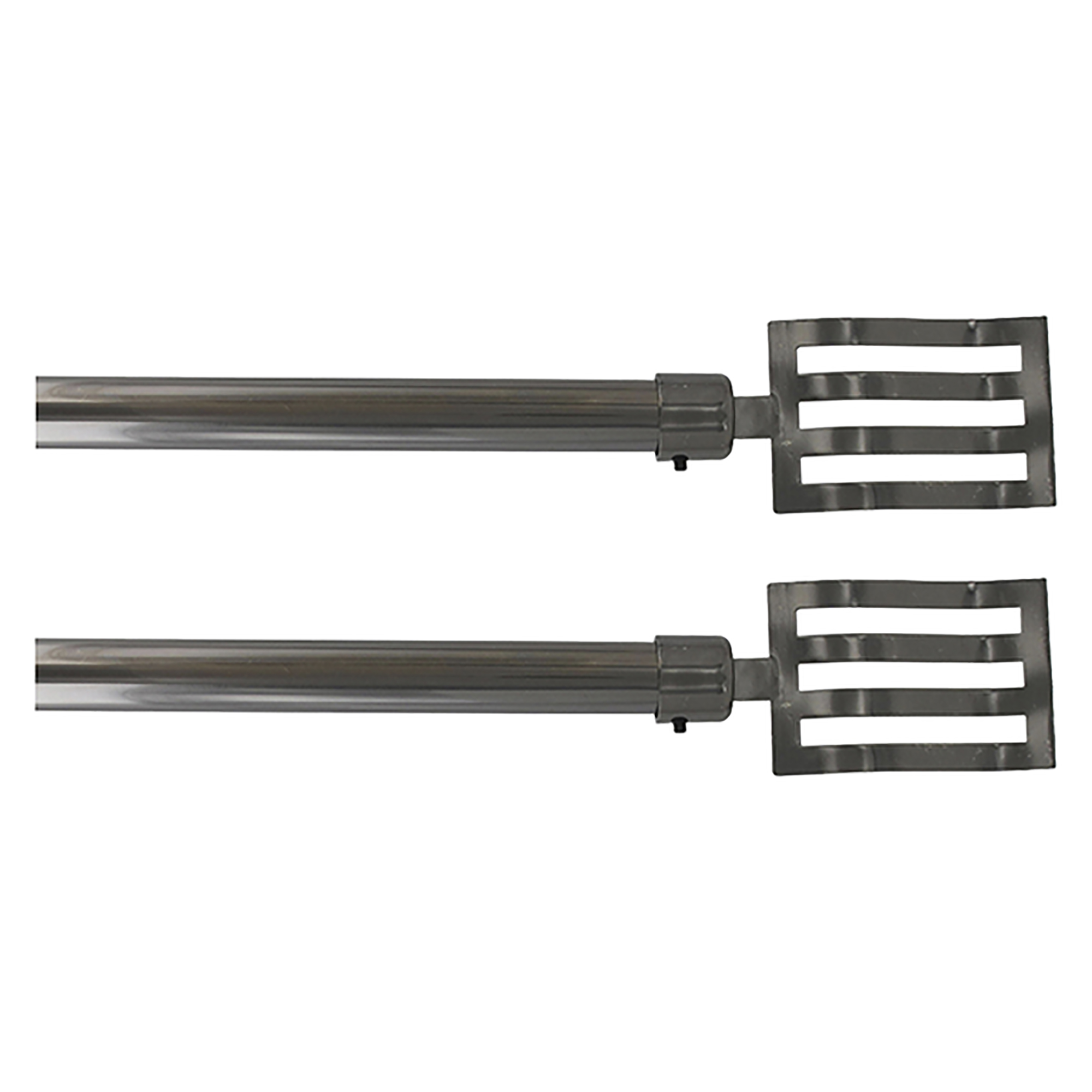 2 Pack Adjustable 3/4" Single Window Curtain Rod 50" to 82" Graphite