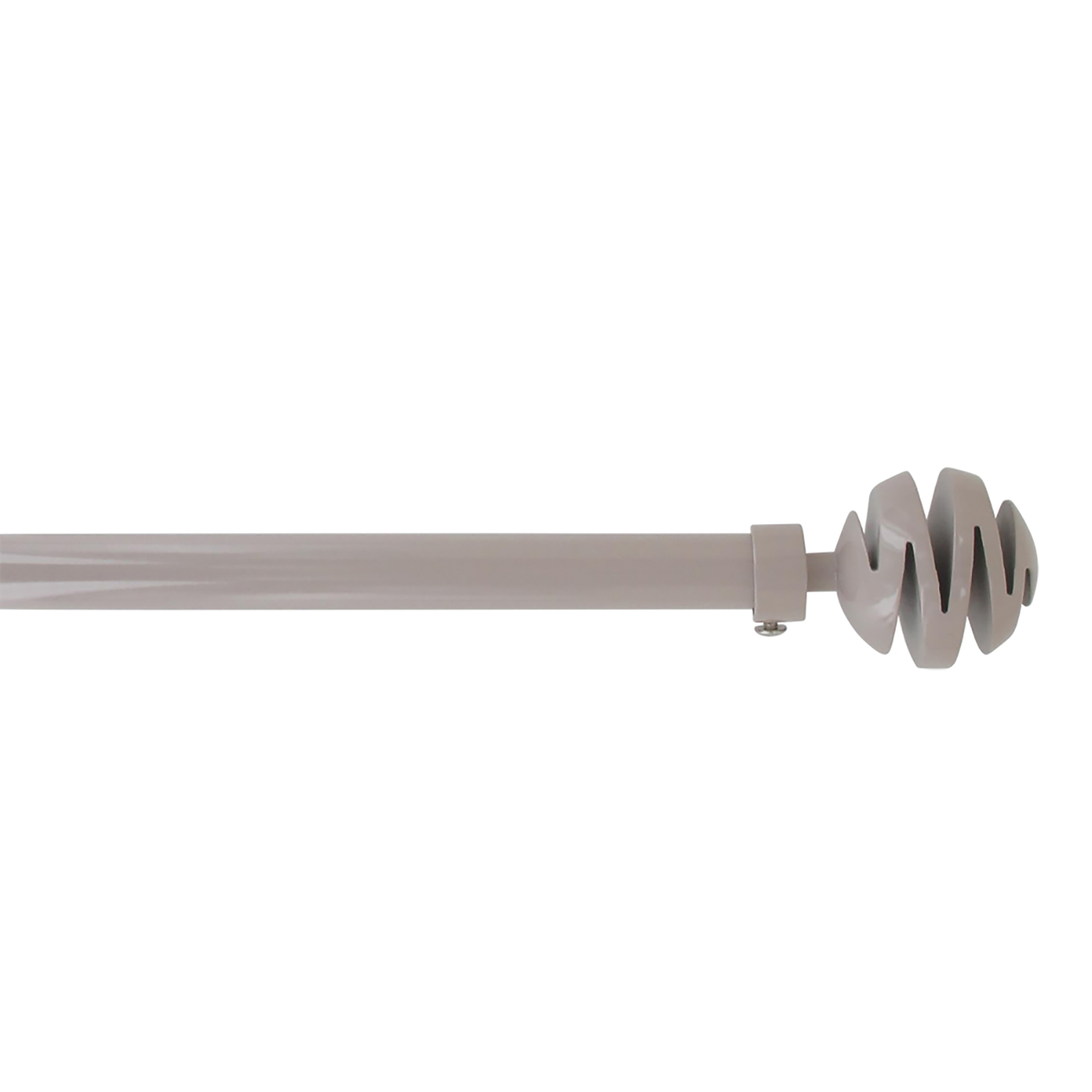 Adjustable 3/4" Single Window Curtain Rod 50" to 82" Taupe