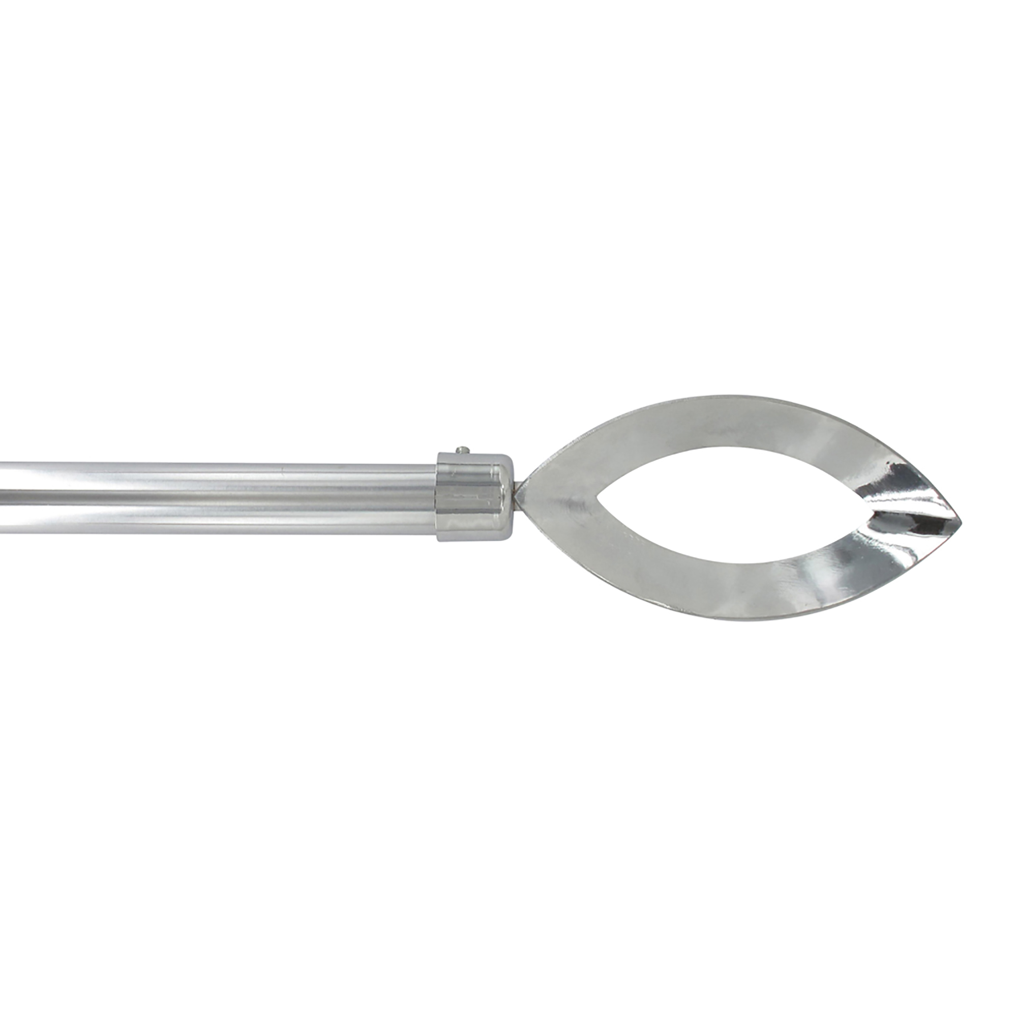 Adjustable 3/4" Single Window Curtain Rod 50" to 82" Chrome