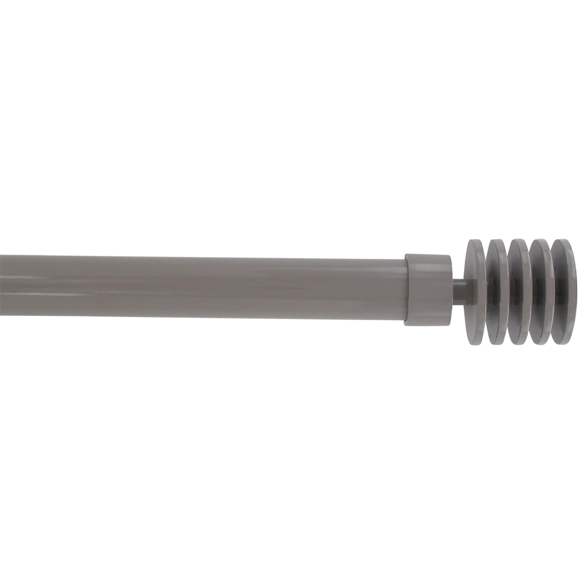 Adjustable 1" Single Window Curtain Rod 50" to 82" Taupe