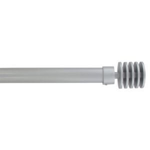 Adjustable 1" Single Window Curtain Rod 50" to 82" Grey