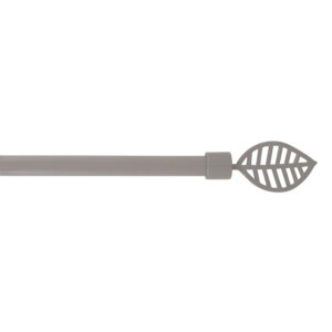 Adjustable 5/8" Single Window Curtain Rod 50" to 82" Taupe