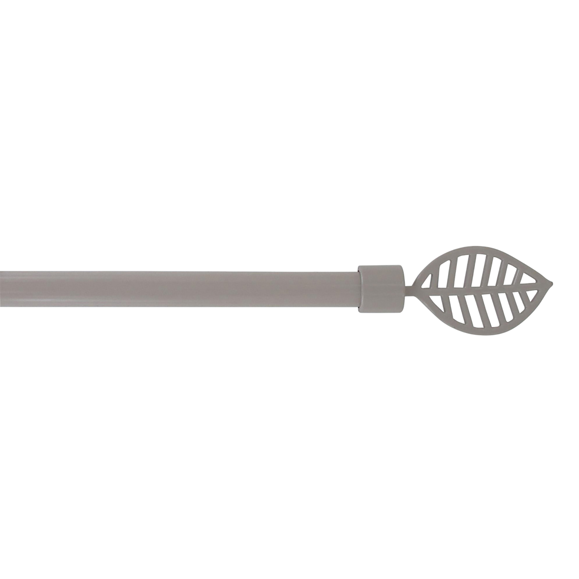 Adjustable 5/8" Single Window Curtain Rod 50" to 82" Taupe
