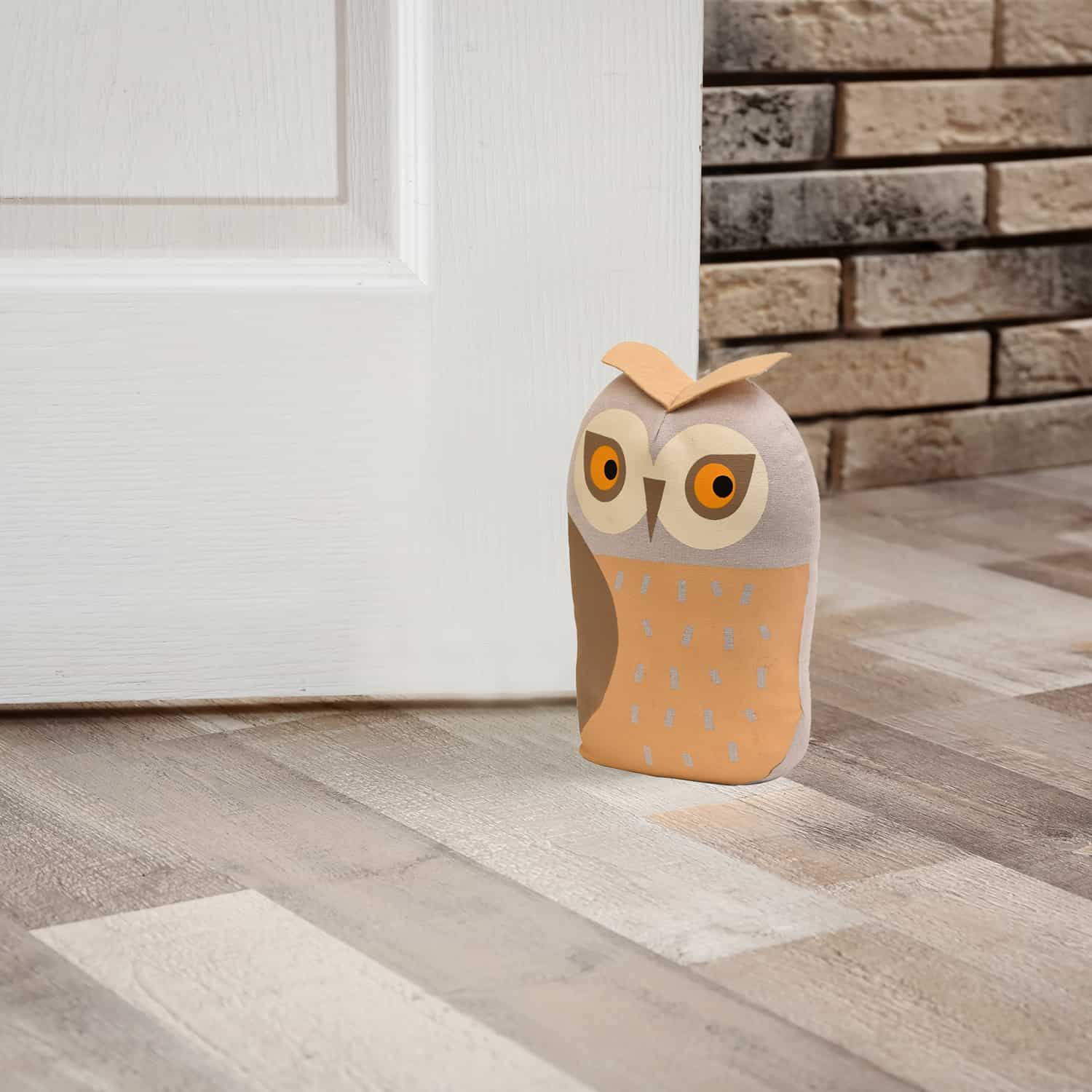 Owl Fabric Bag Door Stop Interior Weighted Floor 2.2 lbs