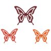 Metal Butterfly With Magnet Luzia 6 pieces