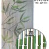 Bamboo Sticks Leaves Beaded Curtain 90 Strings Green
