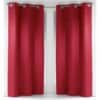 Set of 2 Solid Window Curtain Panel Grommet Suedine