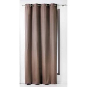Solid Cotton Window Curtain Panel Grommet Panama Taupe 55''W x 95''L