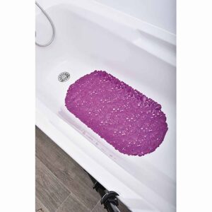Bathtub Mat Bubbles Purple 28"L x 15"W