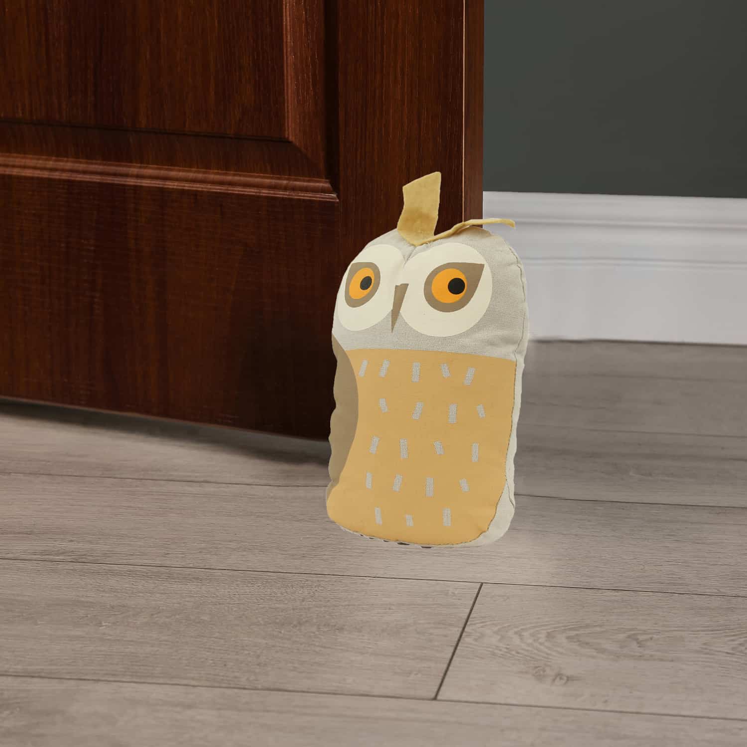 Owl Fabric Bag Door Stop Interior Weighted Floor 2.2 lbs
