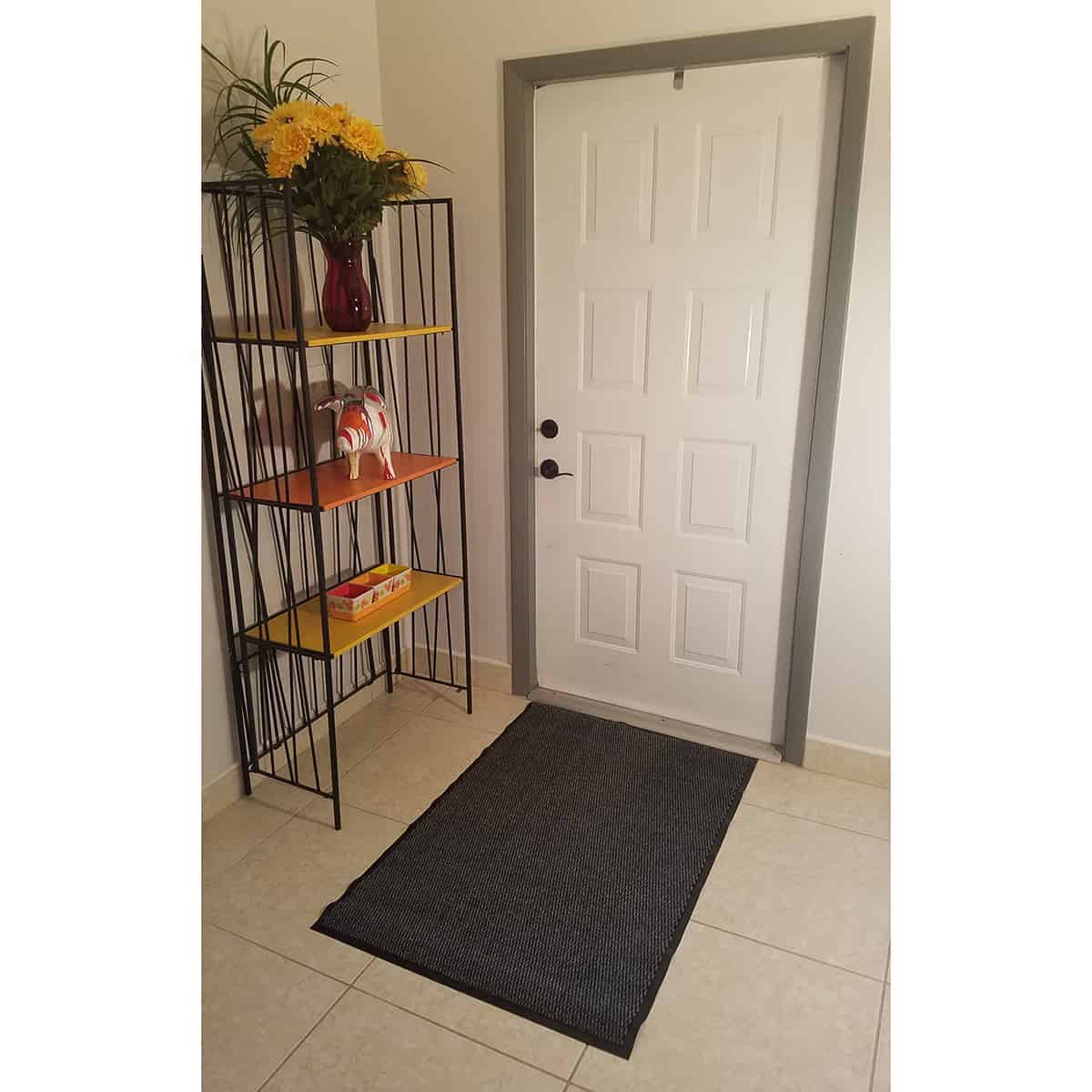 Indoor Large Door Mat Lisa 48 L x 32 W Inch PP-PVC - Grey