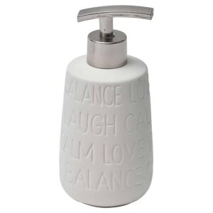 Sandstone Vanity Soap Dispenser Relax 14 fl oz Off-White