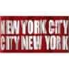 Blackout Window Curtain Panel NEW YORK CITY with Grommets 55 W X 102''L Red