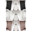 Set of 2 Striped Sheer Curtain Panels Grommet Mirano