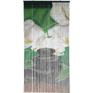 Bamboo Sticks Orchid Beaded Curtain Doorway 90 Strings
