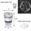dimension Kenya Clear Toothbrush Holder Stand for Bathroom Vanity Countertop