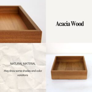 Close-up of a wooden tray highlighting natural material and possible color variations.