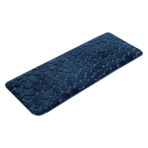 Navy Blue Memory Foam Bath Mat Runner