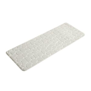 Beige Memory Foam Bath Mat Runner