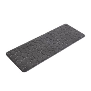 Dark Gray Memory Foam Bath Mat Runner