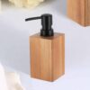 Bath Hand Soap & Lotion Dispenser ACACIA 10 FL OZ Brown and Black