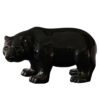 -Standing-Bear-Figurine-Resin-Glossy-Black
