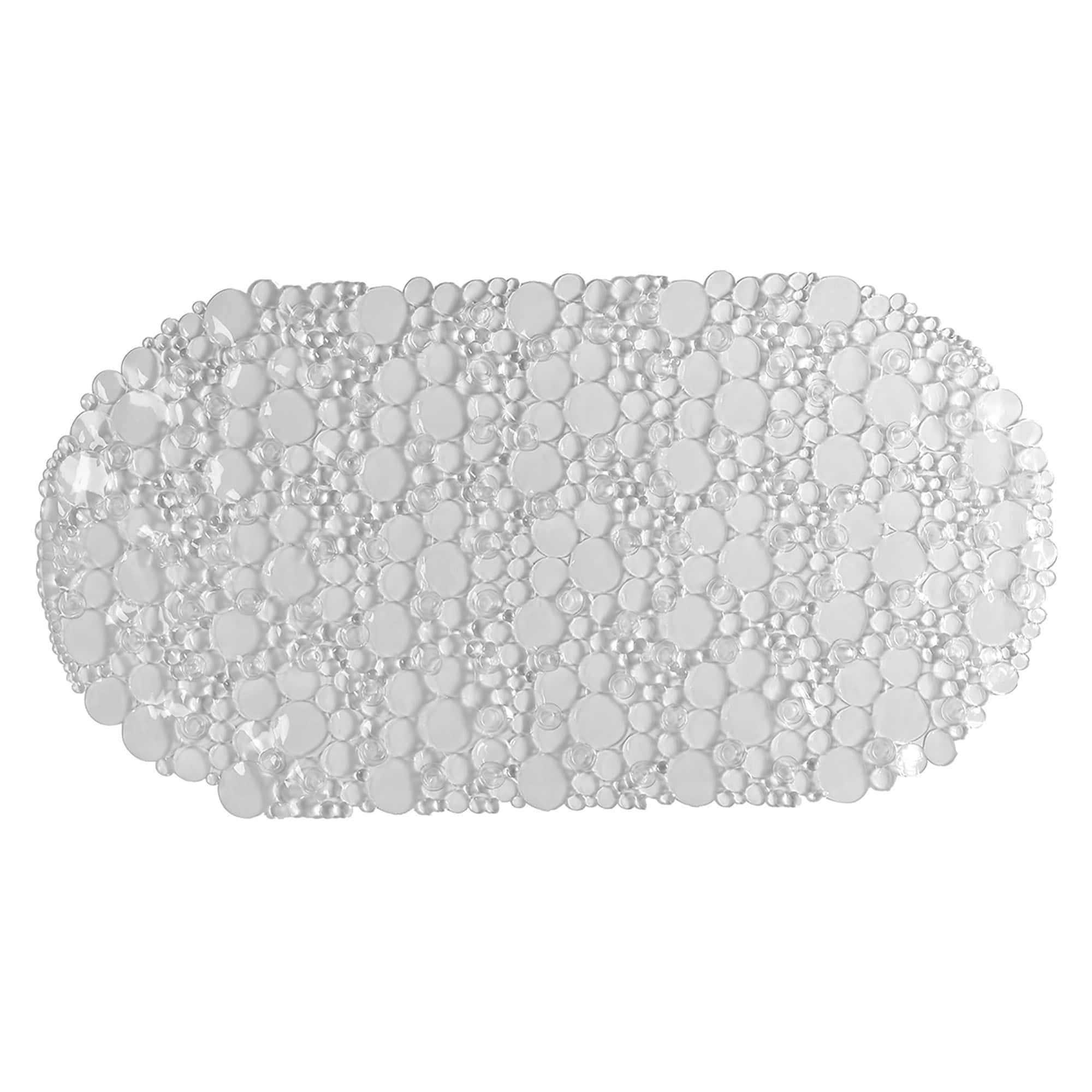 Bubbles Non-Slip Oval Bathtub Mat Clear 28 L x 15 W