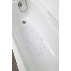Clear pebbles anti-slip bathtub mat in tub