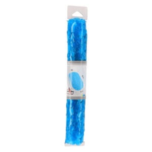 Aqua blue pebbles bathtub mat in retail packaging