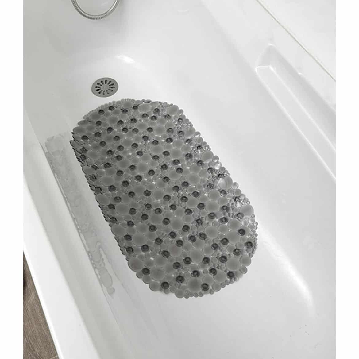 Bubbles NonSlip Square Shower Mat Solid Peacock Blue 20″L X 20″W