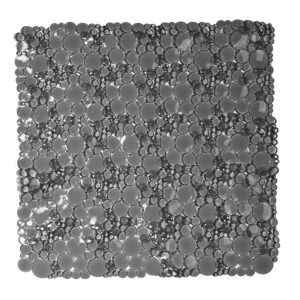 Bubbles Non-Slip Square Shower Mat Clear Gray 20″L X 20″W