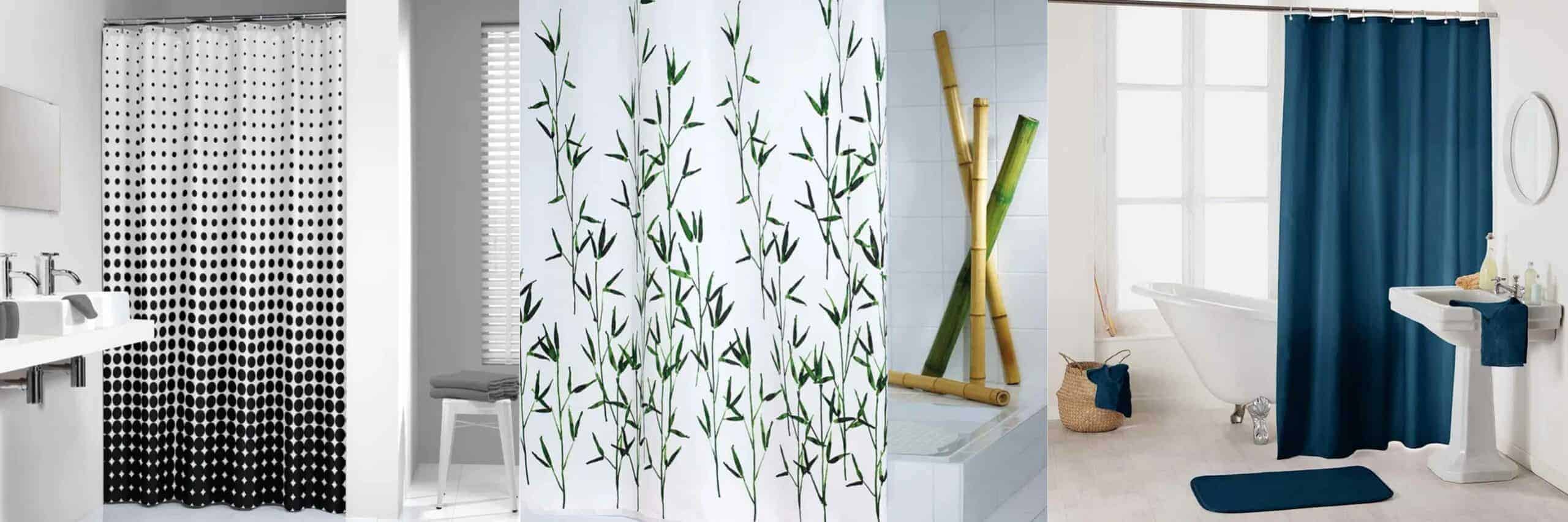 Digital Printed Bathroom Shower Curtain with 12 Plastic Eyelets