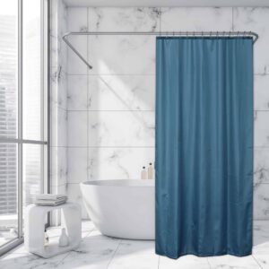 Tahitian blue Extra Long Shower Curtain 12 Rings