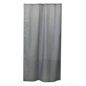 Gray Stall Shower Curtain Half Size Polyester 8 Rings 48"W x 72"H