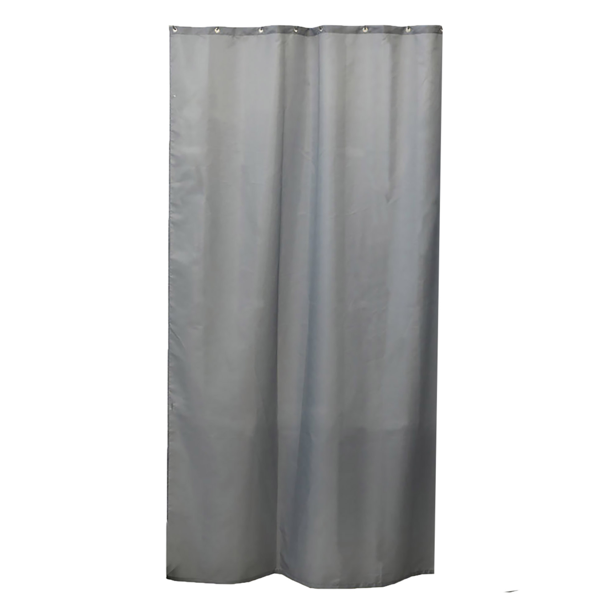 Gray Stall Shower Curtain Half Size Polyester 8 Rings 48"W x 72"H