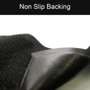 Detail of non slip backing underside of black PVC door mat