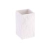 square tumbler cup holder Stone effect white