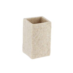 square tumbler cup holder Stone effect natural