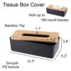 Black Padang Rectangular Tissue Box Cover