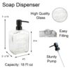 Glass Soap Dispenser 18 FL Oz