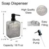 Glass Soap Dispenser 18 FL Oz