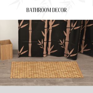 bamboo mat in the bathroom