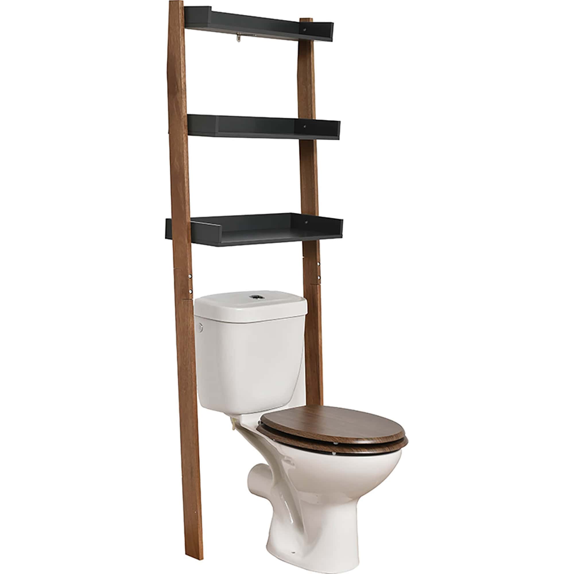 EVIDECO Mahe Free Standing Over The Toilet Space Saver Cabinet Bamboo 